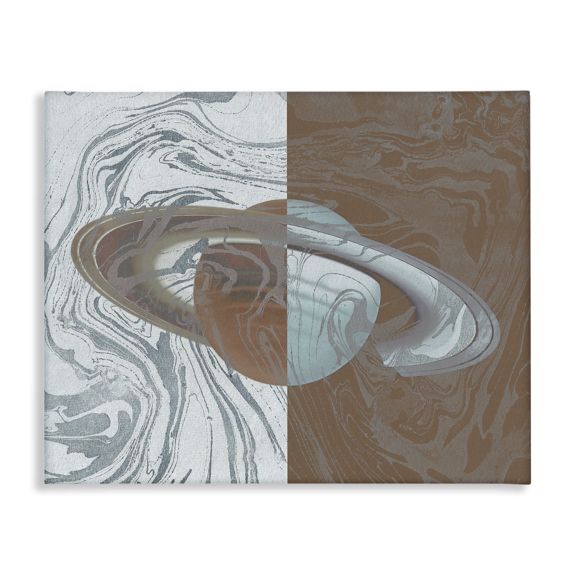 Stupell Industries Abstract Marbled Planet Astrology & Stars Painting Wrapped Canvas Art Print Wall Art, 30 x 24