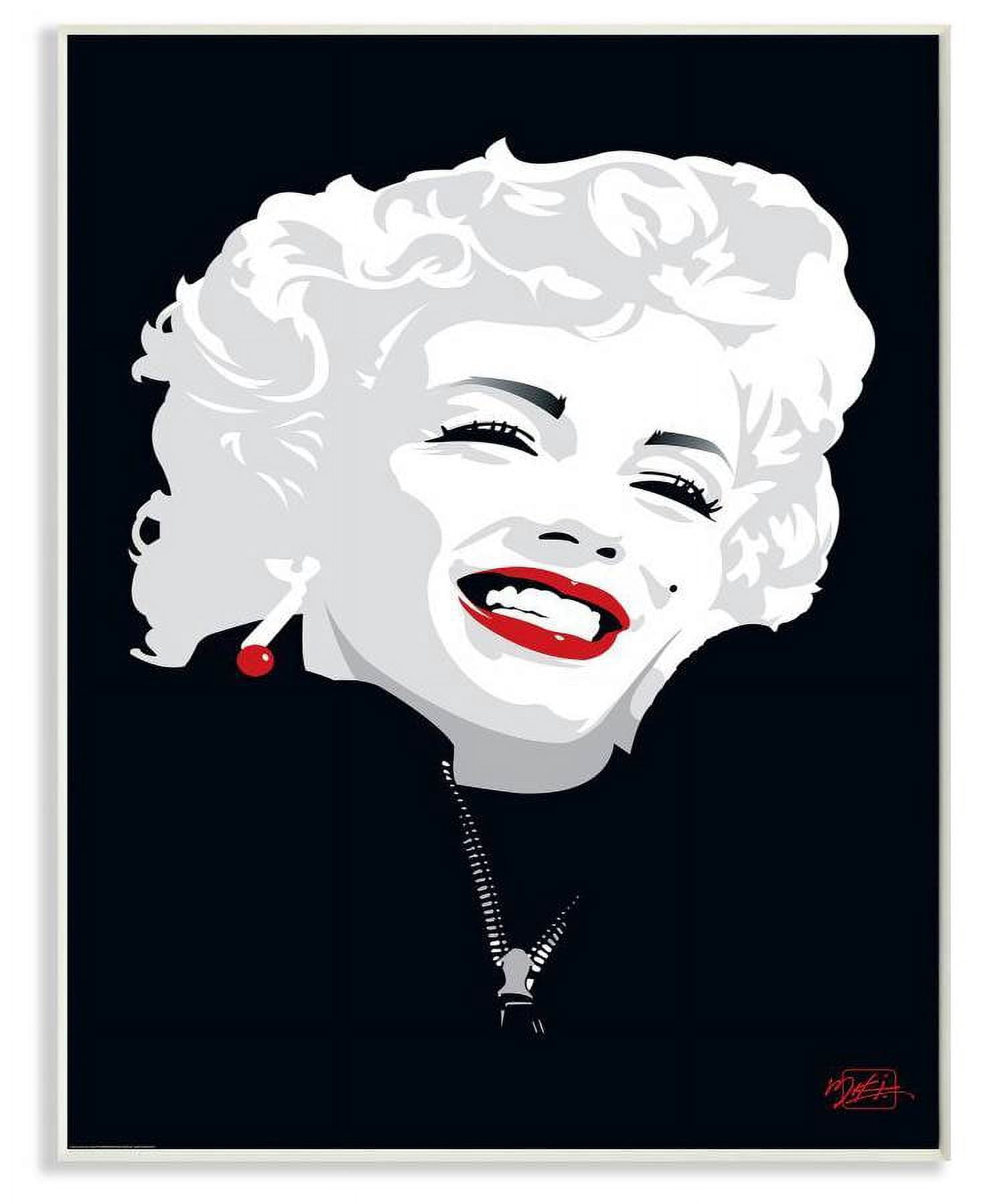 Stupell Industries Abstract Marilyn Portrait Vintage Hollywood Movie Star Classic Illustration Wall Plaque by Jadei Graphics