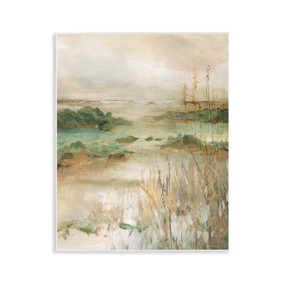 Stupell Industries Abstract Marshland Pond Landscape & Nature Painting Unframed Art Print Wall Art, 11 x 14