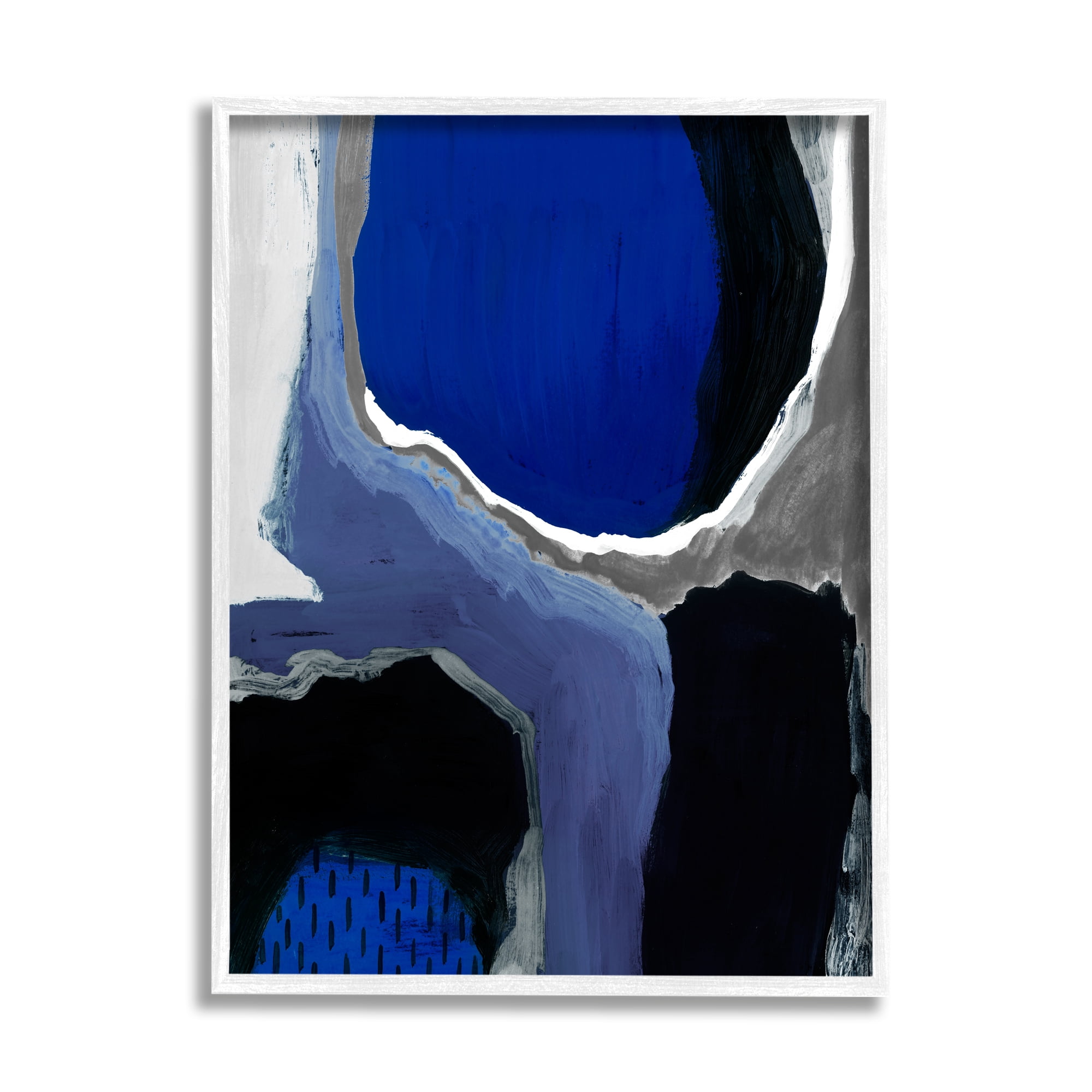 Stupell Industries Abstract Masculine Cobalt Blue Grey Black Design, 11 x 14,Design by Studio W