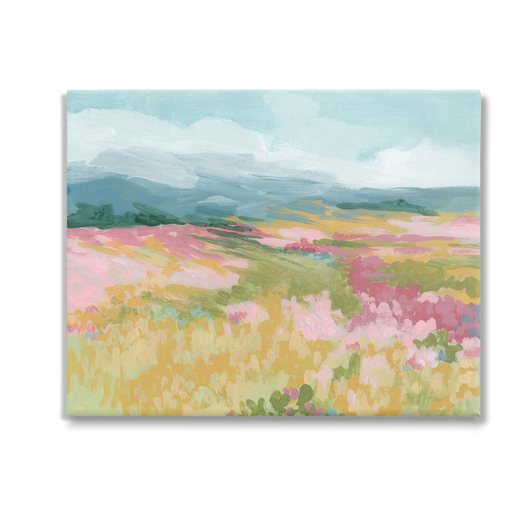Stupell Industries Abstract Meadow Flowers Landscape Painting Gallery Wrapped Canvas Art Print Wall Art, 30 x 24