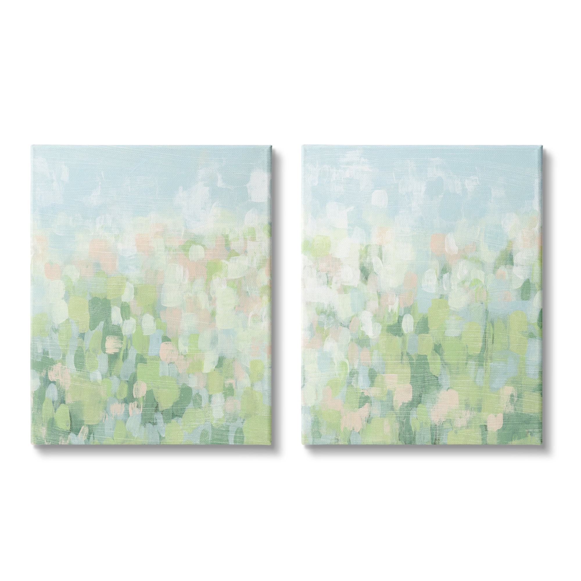 Stupell Industries Abstract Meadow Landscape Abstract Painting Gallery Wrapped Canvas Print Wall Art, 16 x 20, Set of 2