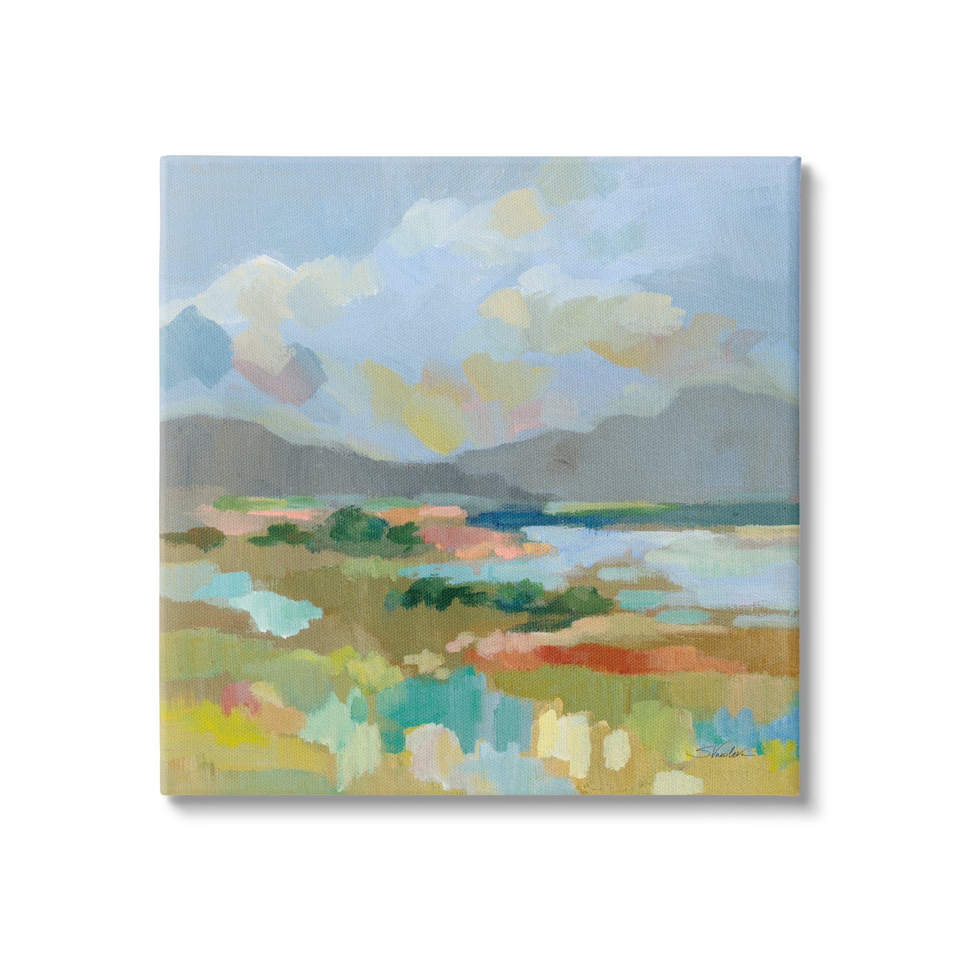 Stupell Industries Abstract Meadow Landscape Nature Painting Gallery Wrapped Canvas Print Wall Art, 30 x 30