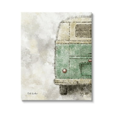 Stupell Industries Abstract Minibus View Transportation Painting Gallery Wrapped Canvas Print Wall Art, 16 x 20