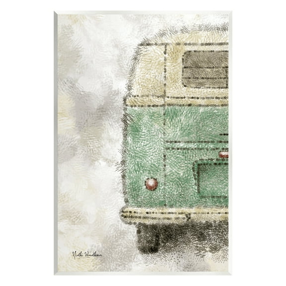 Stupell Industries Abstract Minibus View Transportation Painting Unframed Art Print Wall Art, 10 x 15