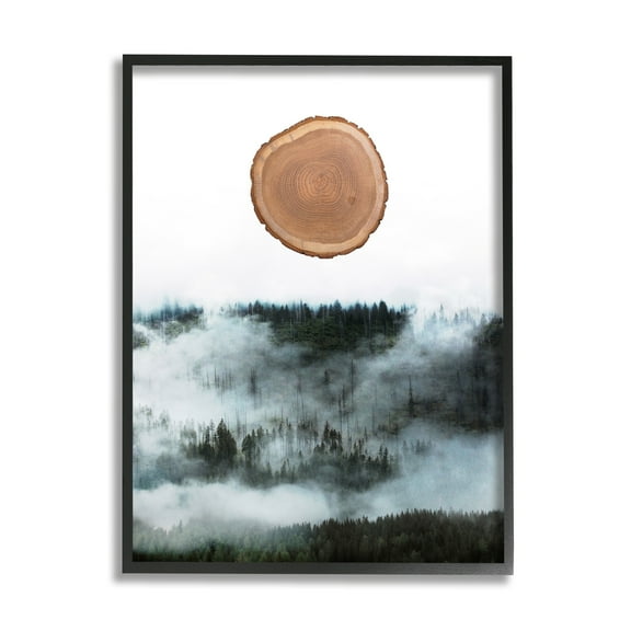 Stupell Industries Abstract Minimal Tree Trunk Bark Foggy Mountain , 24 x 30, Design by Atelier Posters