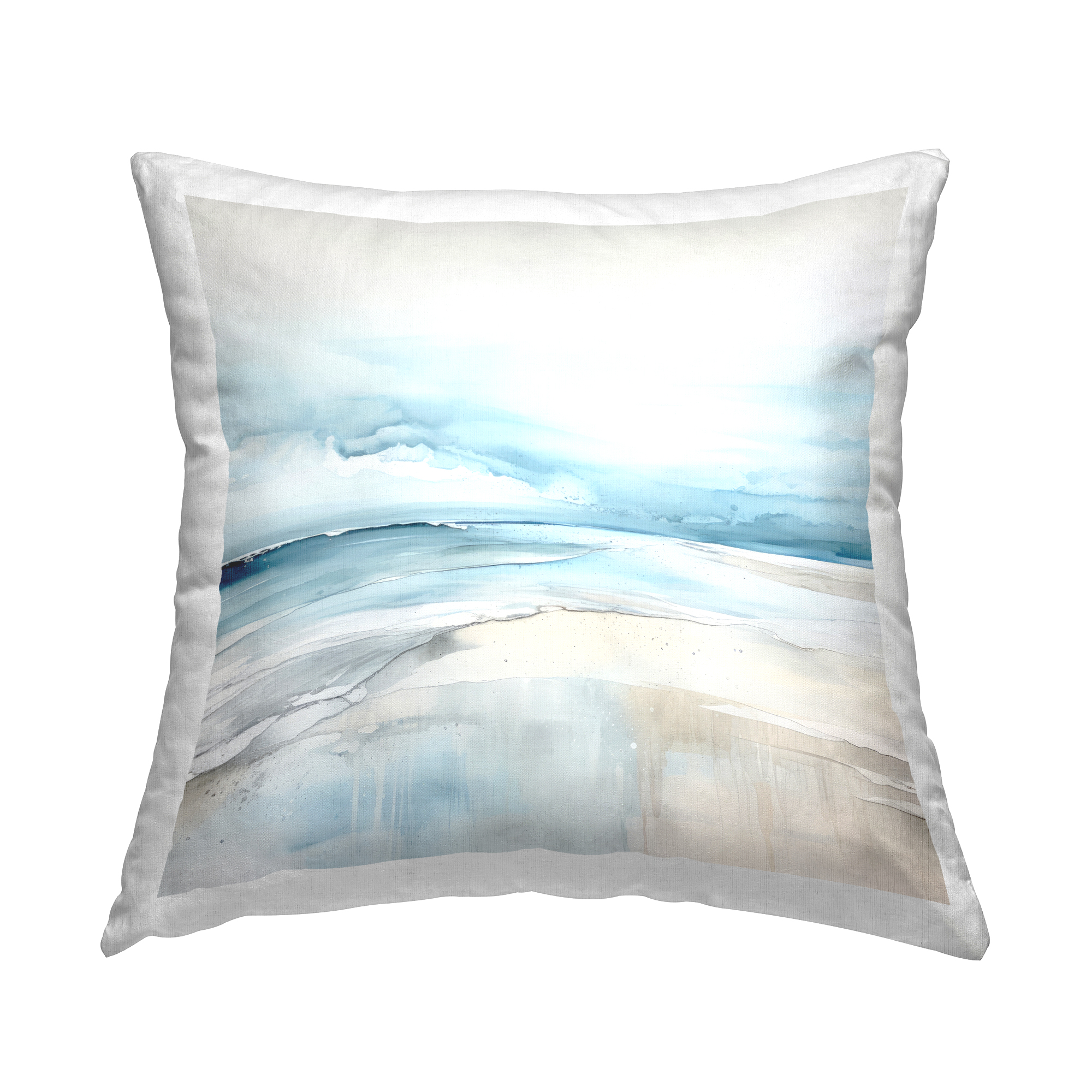 Stupell Industries Abstract Modern Shoreline Decorative Printed Throw Pillow Design by Irena Orlov.
