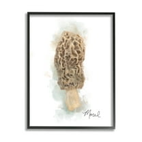 Stupell Industries Abstract Morel Mushroom Botanical & Floral Painting Black Framed Art Print Wall Art, 11 x 14