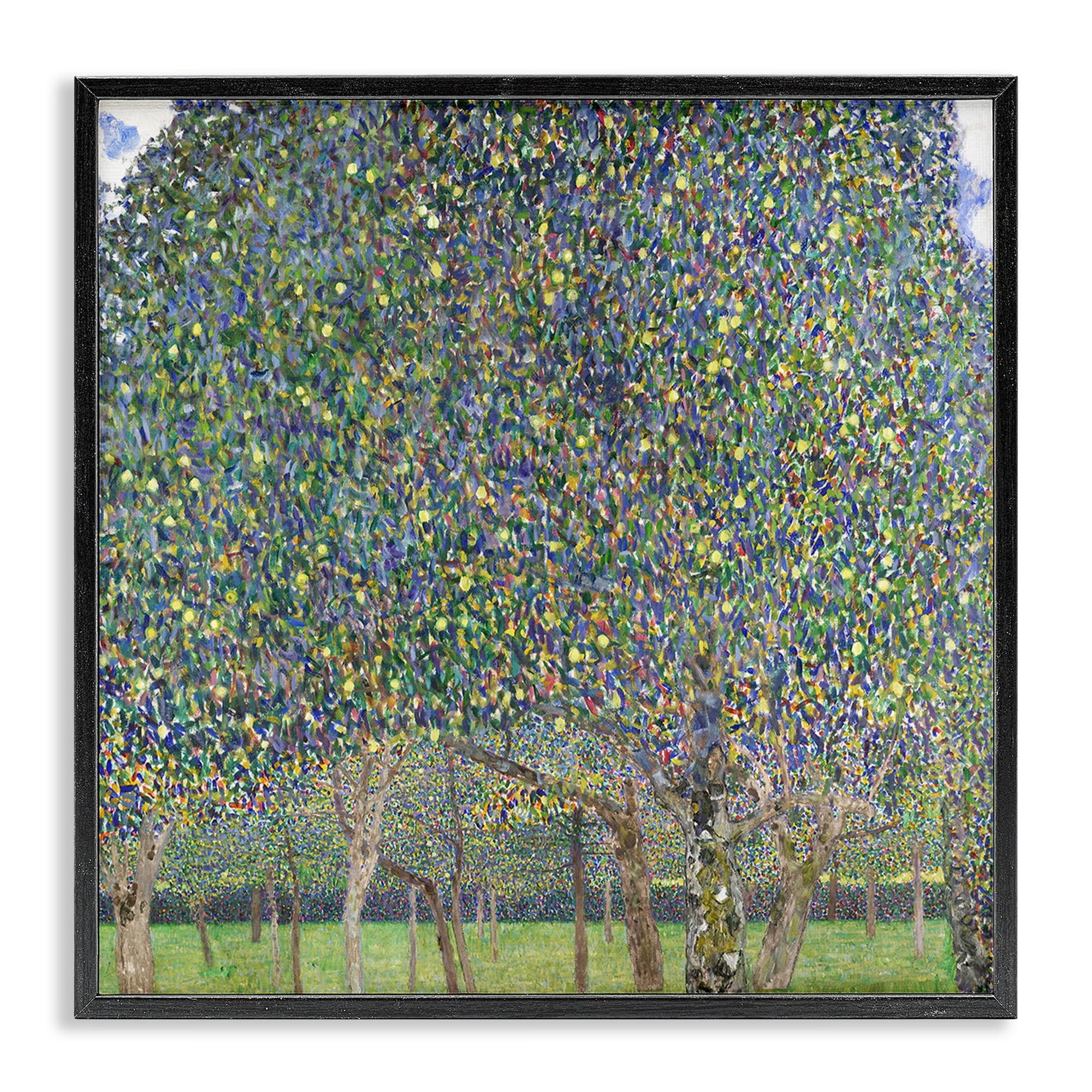 Stupell Industries Abstract Mosaic Trees Landscape & Nature Painting Black Framed Art Print Wall Art, 24 x 24