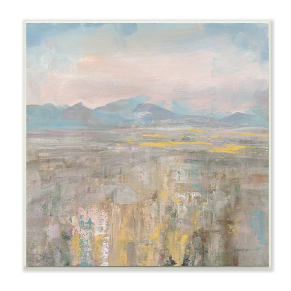 Stupell Industries Abstract Mountain Landscape Soft Blue Brown Pink Wall Plaque, 12 x 12, Design by Danhui Nai