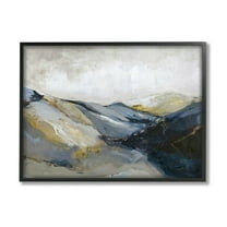 Stupell Industries Abstract Mountain Peaks Landscape Painting Black Framed Art Print Wall Art, Design by Design Fabrikken