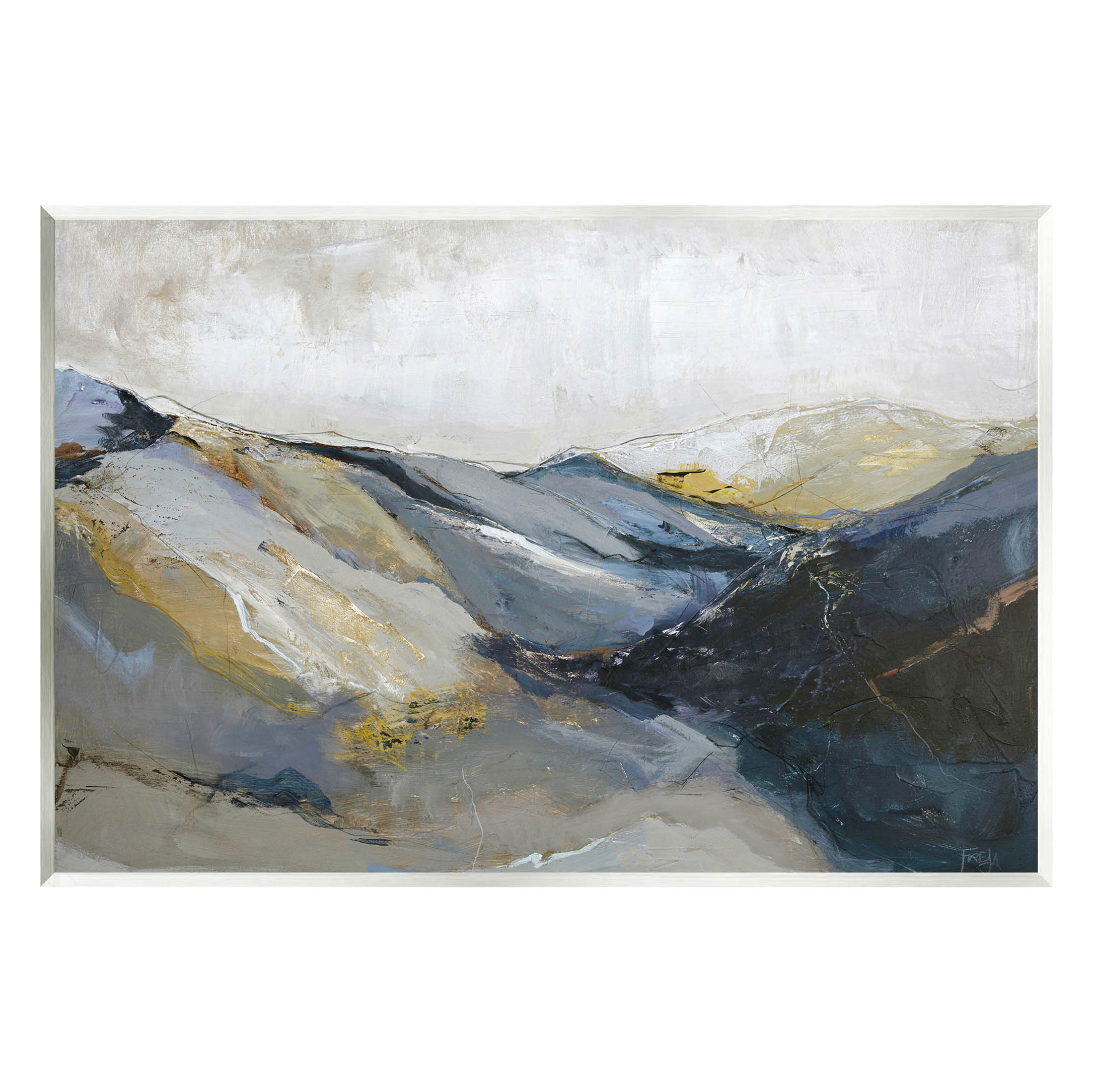 Stupell Industries Abstract Mountain Peaks Landscape Painting Unframed Art Print Wall Art, Design by Design Fabrikken