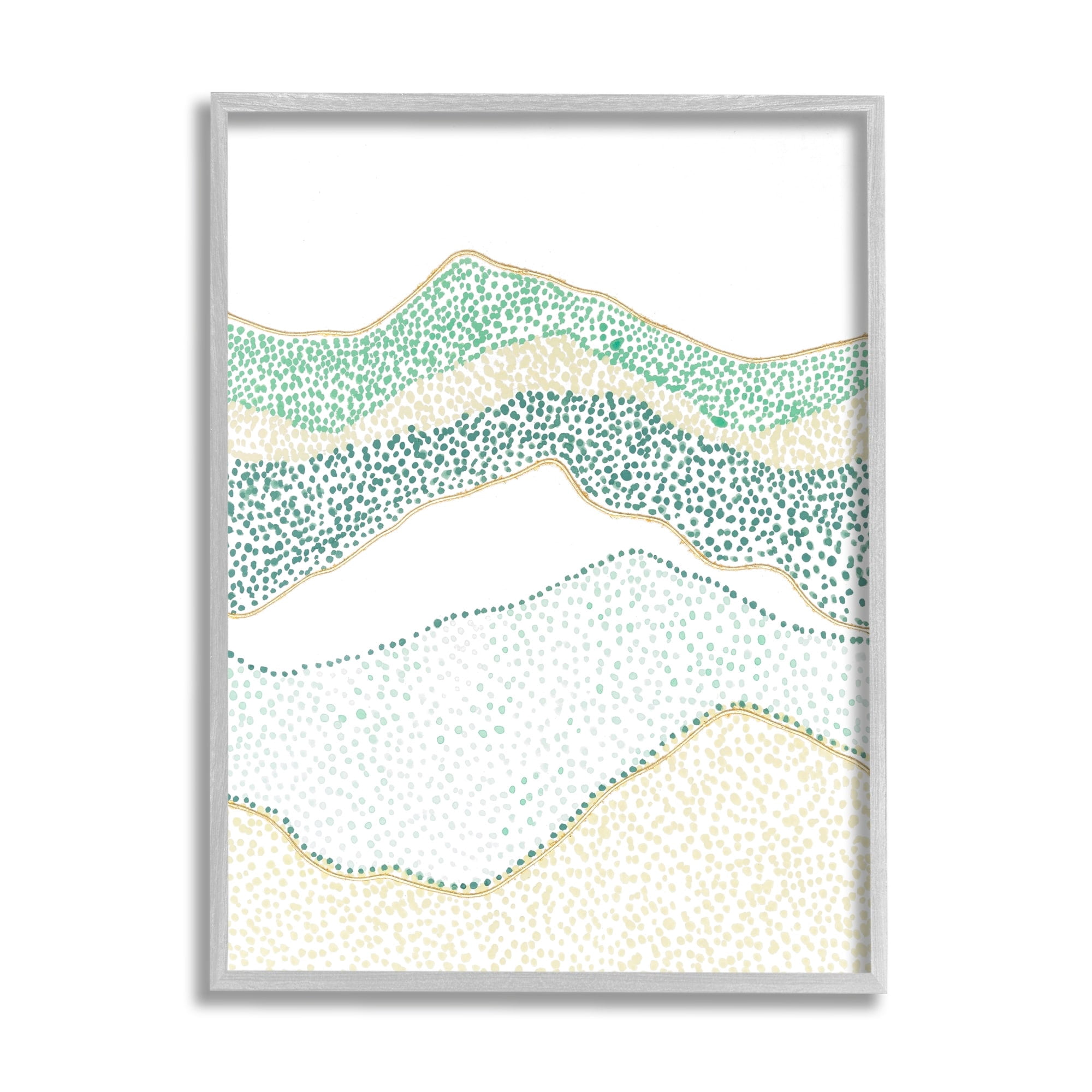 Stupell Industries Abstract Mountain Peaks Pattern Abstract Painting Gray Framed Art Print Wall Art