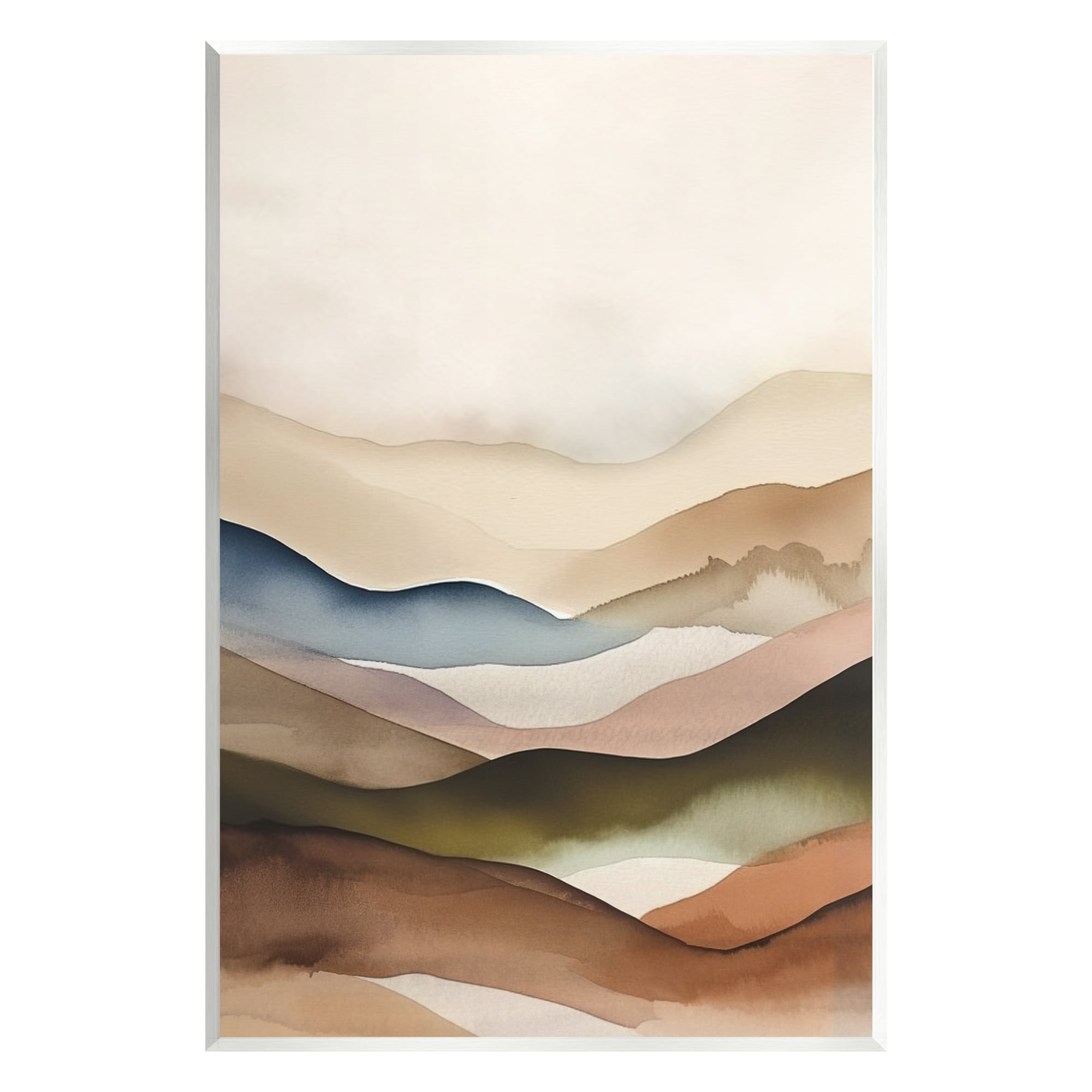 Stupell Industries Abstract Mountain Range Landscape Painting Unframed Art Print Wall Art, 10 x 15
