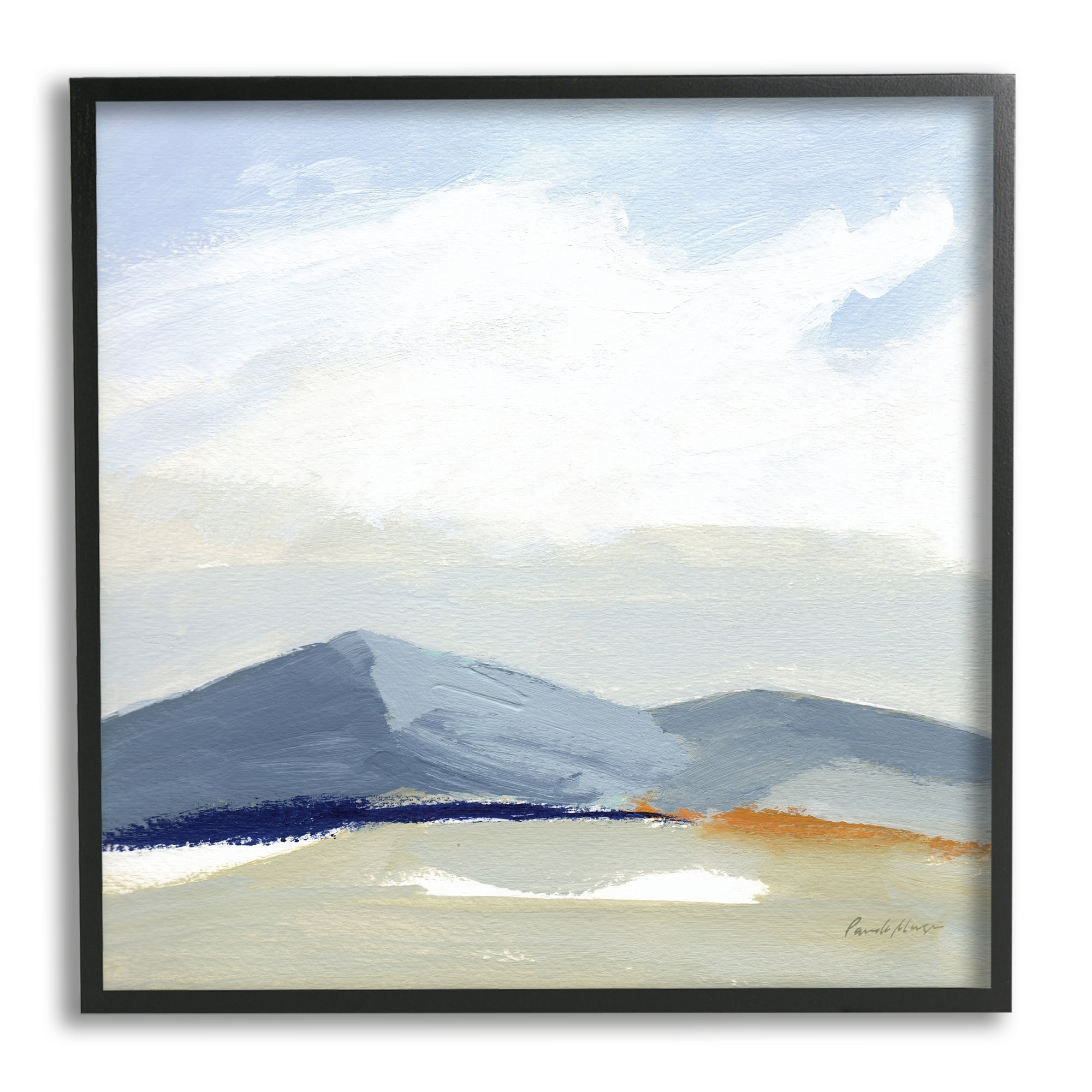 Stupell Industries Abstract Mountain Range Tranquil Hills Open Landscape Painting, 12 x 12,Design by Pamela Munger