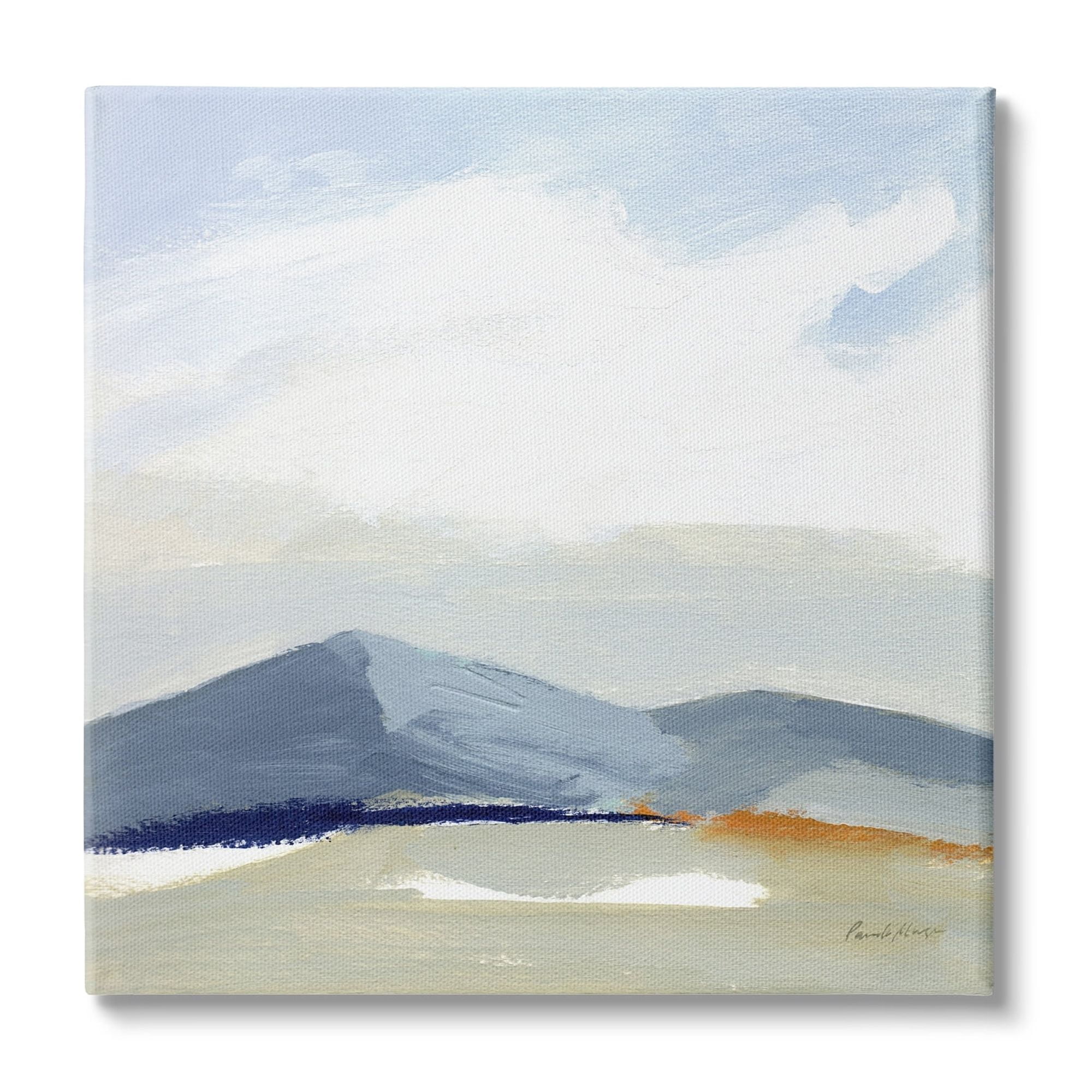 Stupell Industries Abstract Mountain Range Tranquil Hills Open Landscape Painting, 17 x 17,Design by Pamela Munger