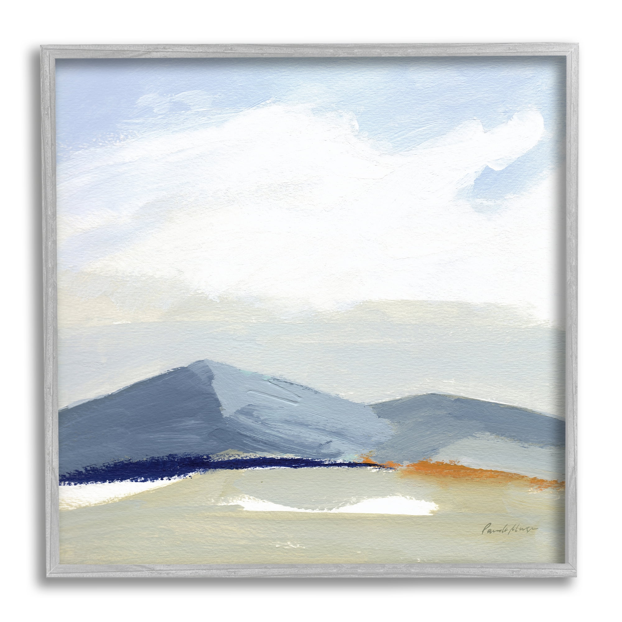 Stupell Industries Abstract Mountain Range Tranquil Hills Open Landscape Painting, 24 x 24,Design by Pamela Munger