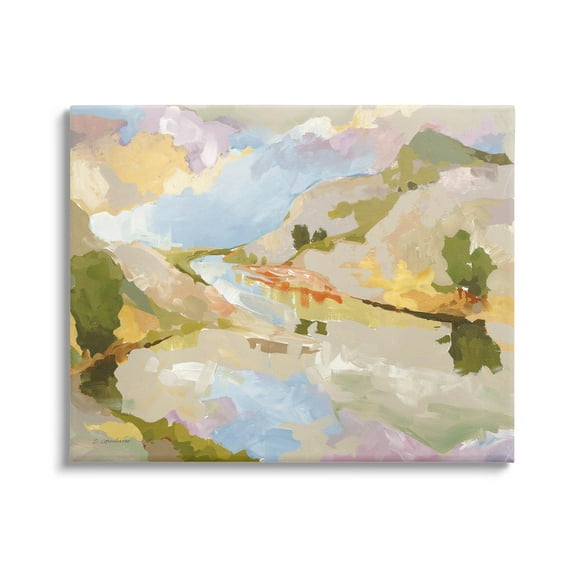 Stupell Industries Abstract Mountain Reflection Painting Painting Gallery Wrapped Canvas Print Wall Art, Design by Trevor Copenhaver