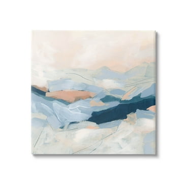 Stupell Industries Abstract Mountain Sunset Scene Painting Gallery Wrapped Canvas Print Wall Art, Design by June Erica Vess