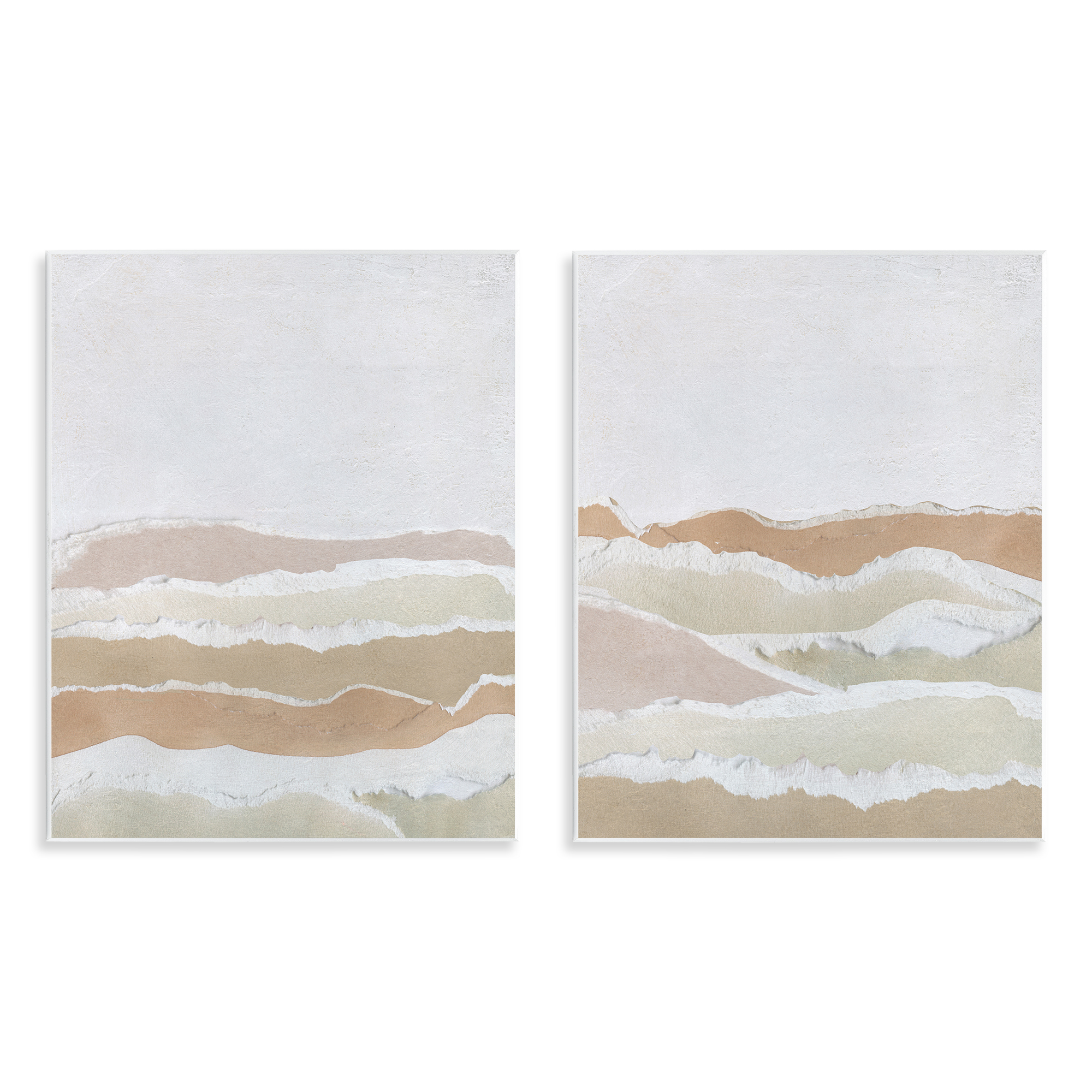 Stupell Industries Abstract Mountain Valley Abstract Painting Unframed Art Print Wall Art, 11 x 14, Set of 2