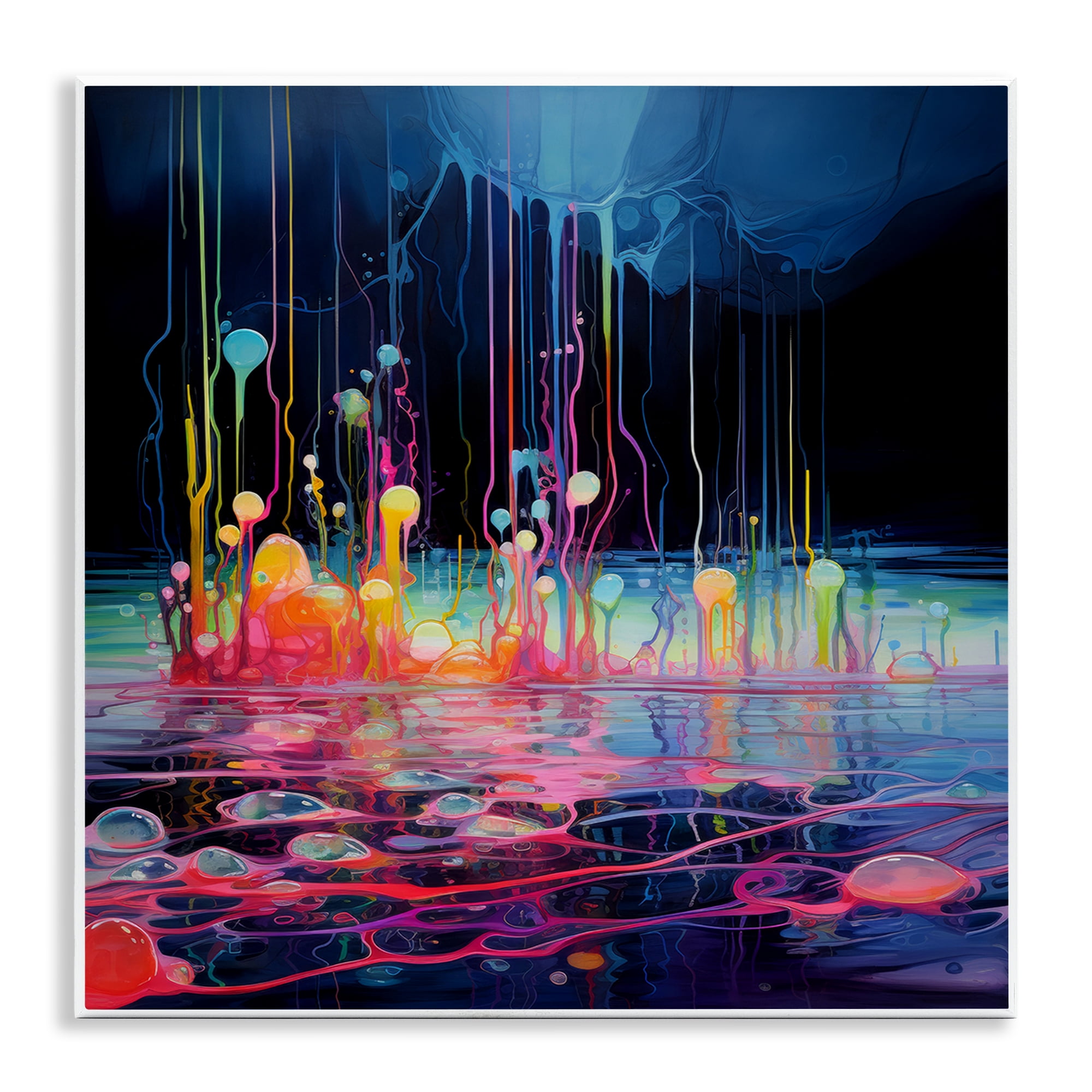 Stupell Industries Abstract Mystic Landscape Abstract Painting Unframed Art Print Wall Art, 12 x 12