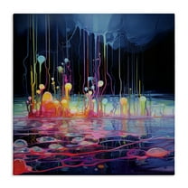 Stupell Industries Abstract Mystic Landscape Abstract Painting Wrapped Canvas Art Print Wall Art, 17 x 17