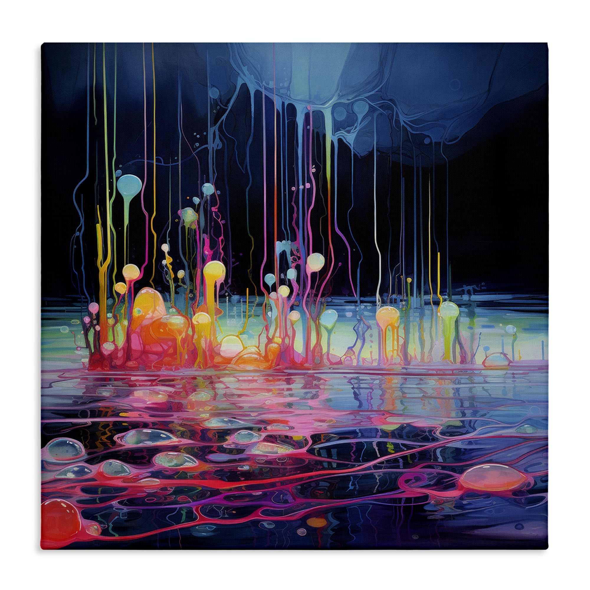 Stupell Industries Abstract Mystic Landscape Abstract Painting Wrapped Canvas Art Print Wall Art, 30 x 30