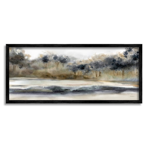Stupell Industries Abstract Nature Grove Scenery Painting Black Framed Art Print Wall Art, Design by Carol Robinson