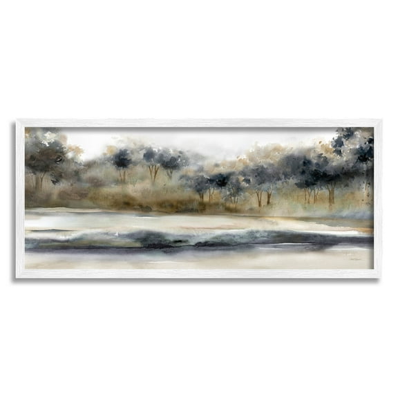 Stupell Industries Abstract Nature Grove Scenery Painting White Framed Art Print Wall Art, Design by Carol Robinson