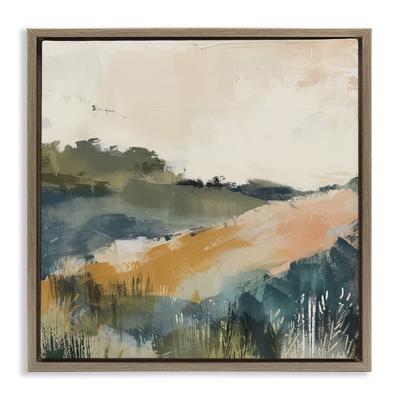 Stupell Industries Modern Brown Floating Frame Canvas Art, 18 x 18, by Irena Orlov