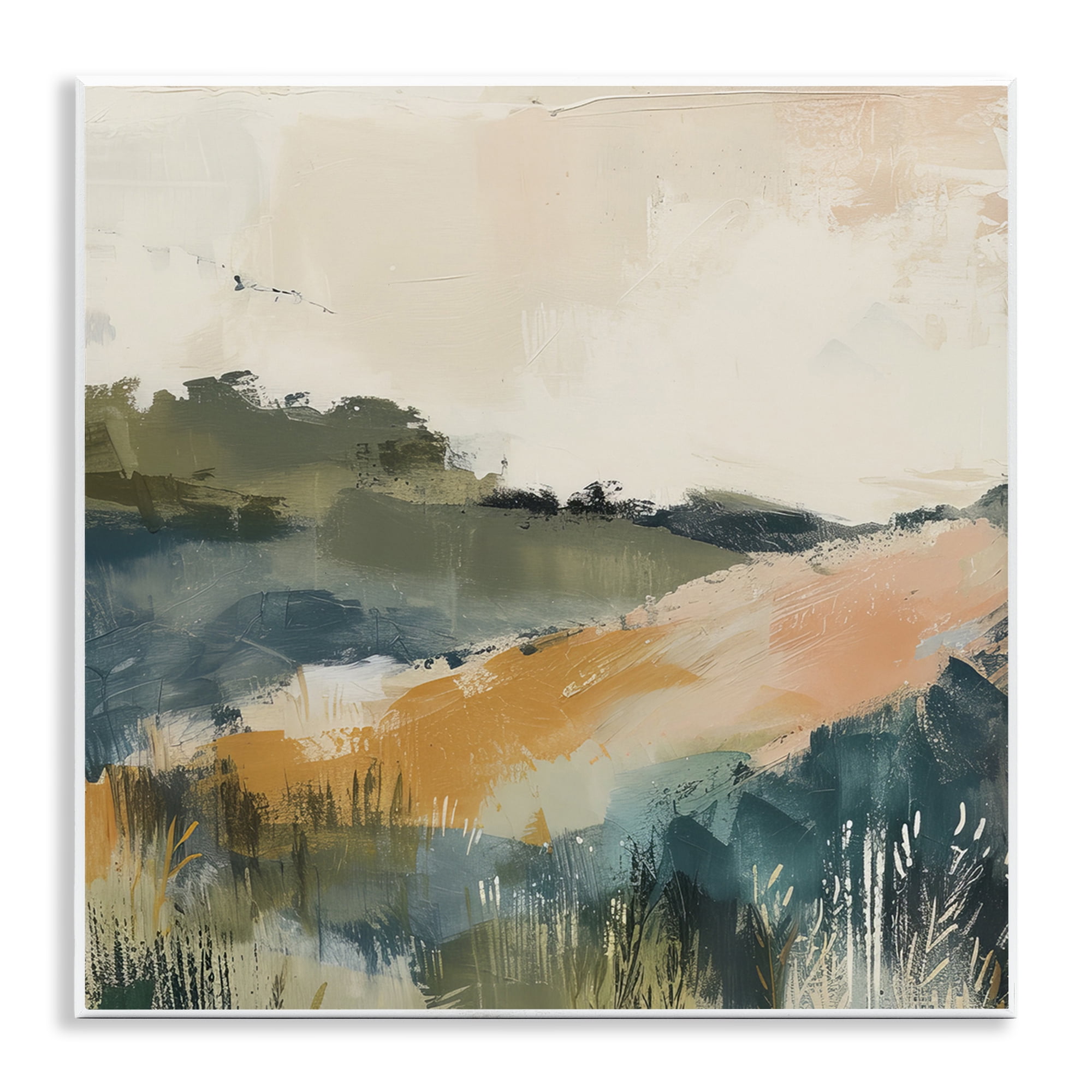 Stupell Industries Abstract Nature Hills Landscape & Nature Painting Unframed Art Print Wall Art, 12 x 12