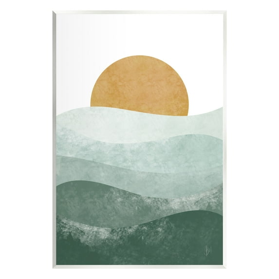 Stupell Industries Abstract Nature Ocean Horizon Landscape Painting Unframed Art Print Wall Art