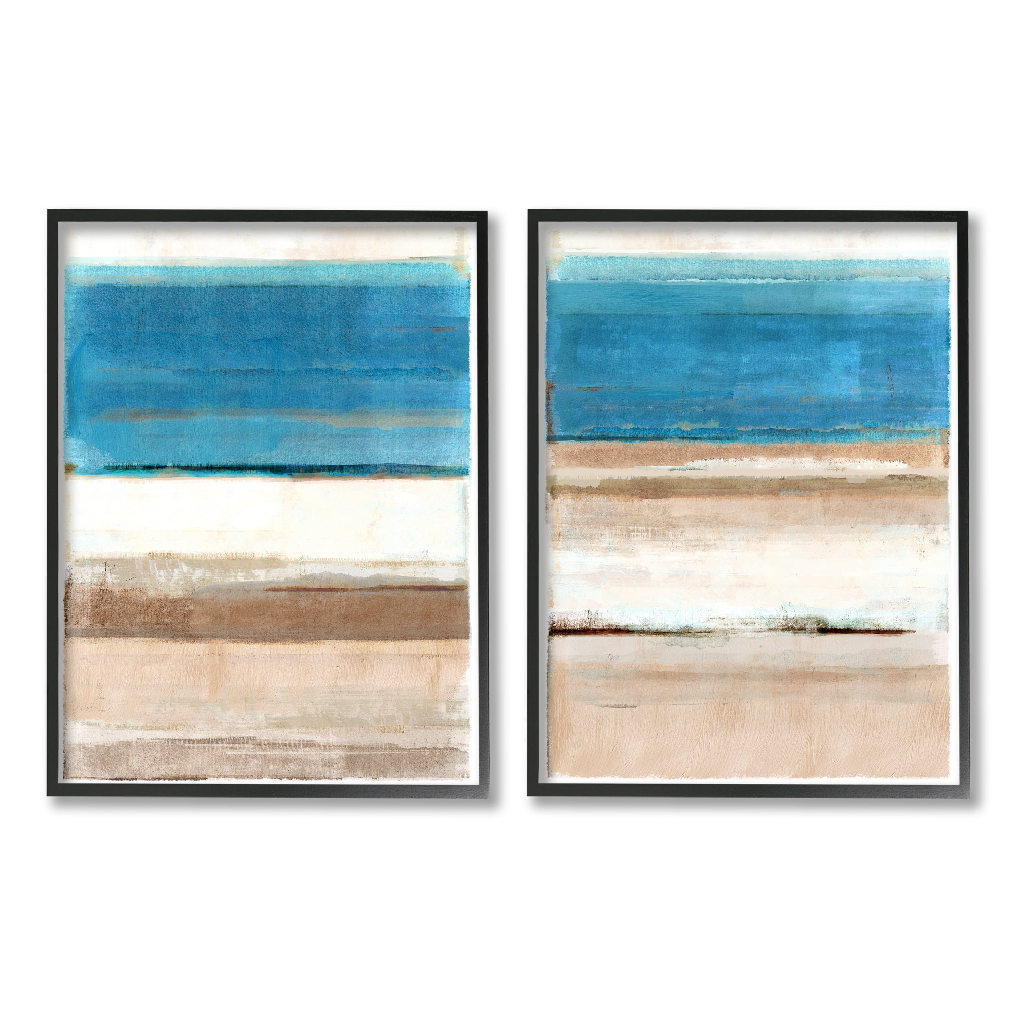 Stupell Industries Abstract Nautical Abstraction Abstract Painting Black Framed Art Print Wall Art, 24 x 30