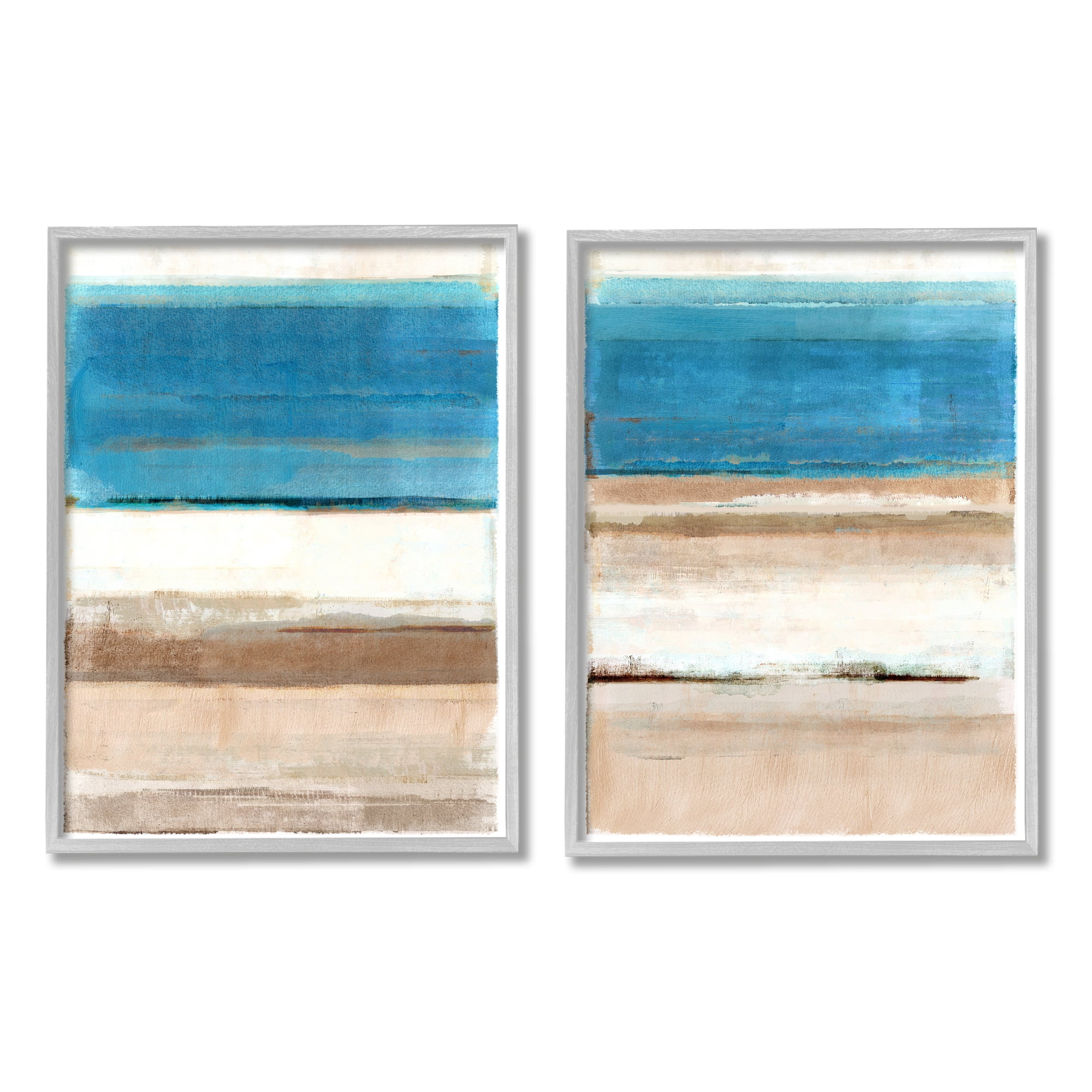 Stupell Industries Abstract Nautical Abstraction Abstract Painting Gray Framed Art Print Wall Art, 24 x 30