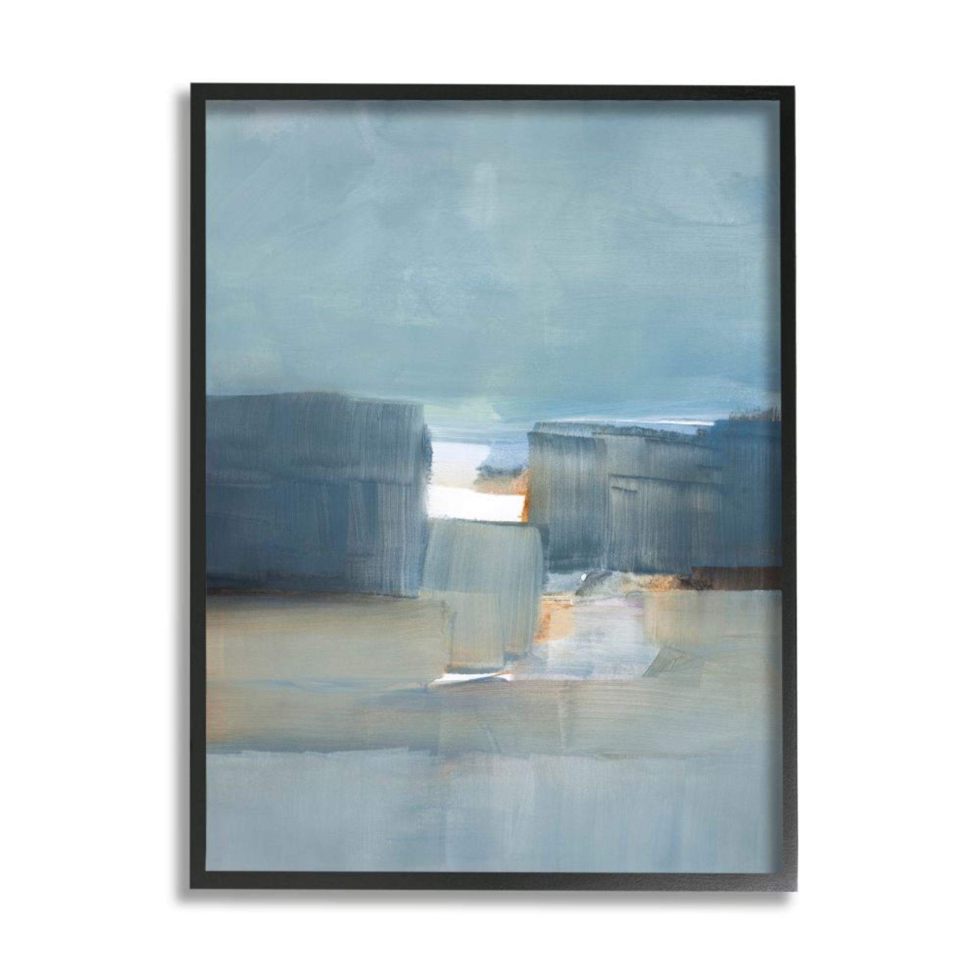 Stupell Industries Abstract Nautical Landscape Between Spaces Blue Beige Design by Stephane Villafane