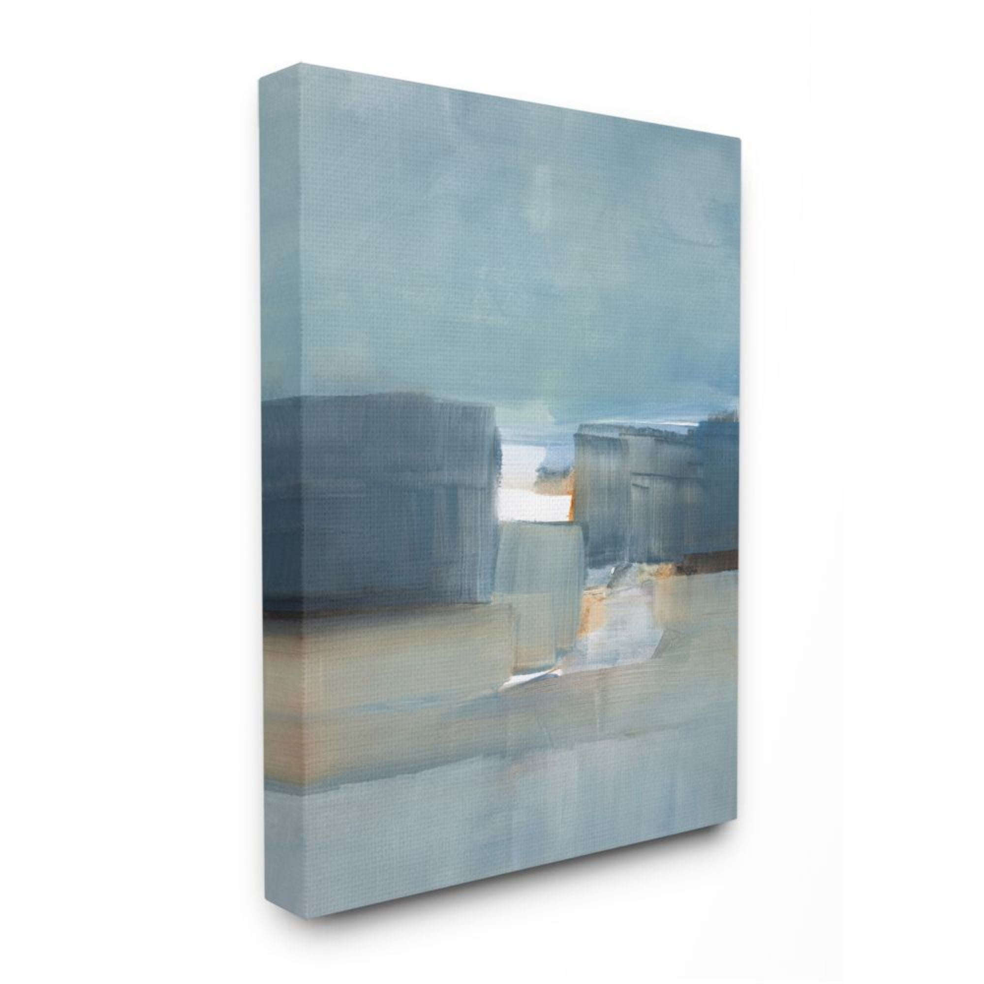 Stupell Industries Abstract Nautical Landscape Between Spaces Blue Beige Design by Stephane Villafane, 24" x 30"