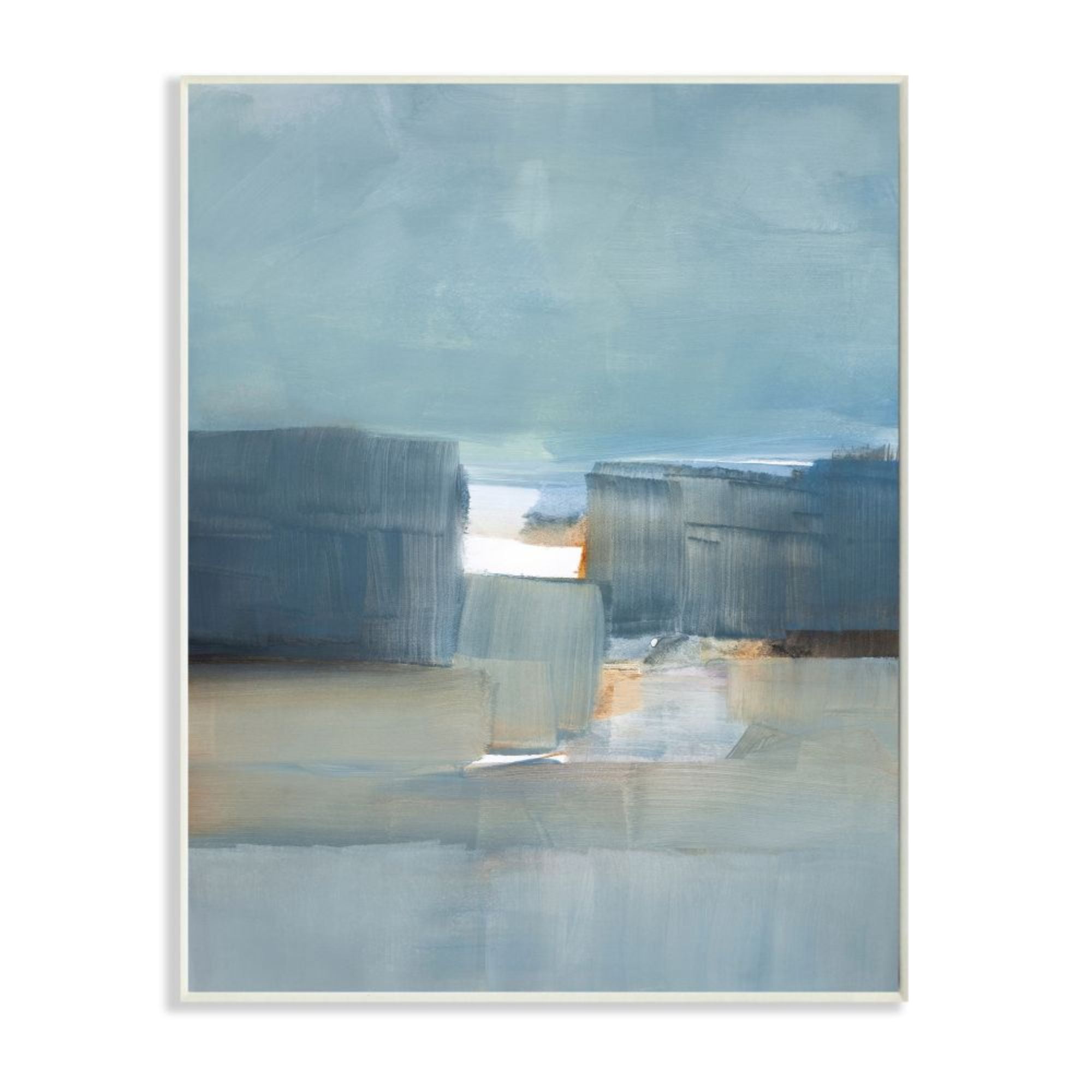 Stupell Industries Abstract Nautical Landscape Between Spaces Blue Beige Design by Stephane Villafane