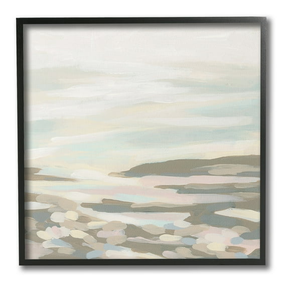 Stupell Industries Abstract Nautical Landscape Landscape Painting Black Framed Art Print Wall Art, 12 x 12