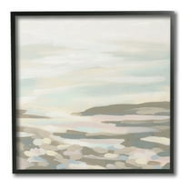 Stupell Industries Abstract Nautical Landscape Landscape Painting Black Framed Art Print Wall Art, 12 x 12