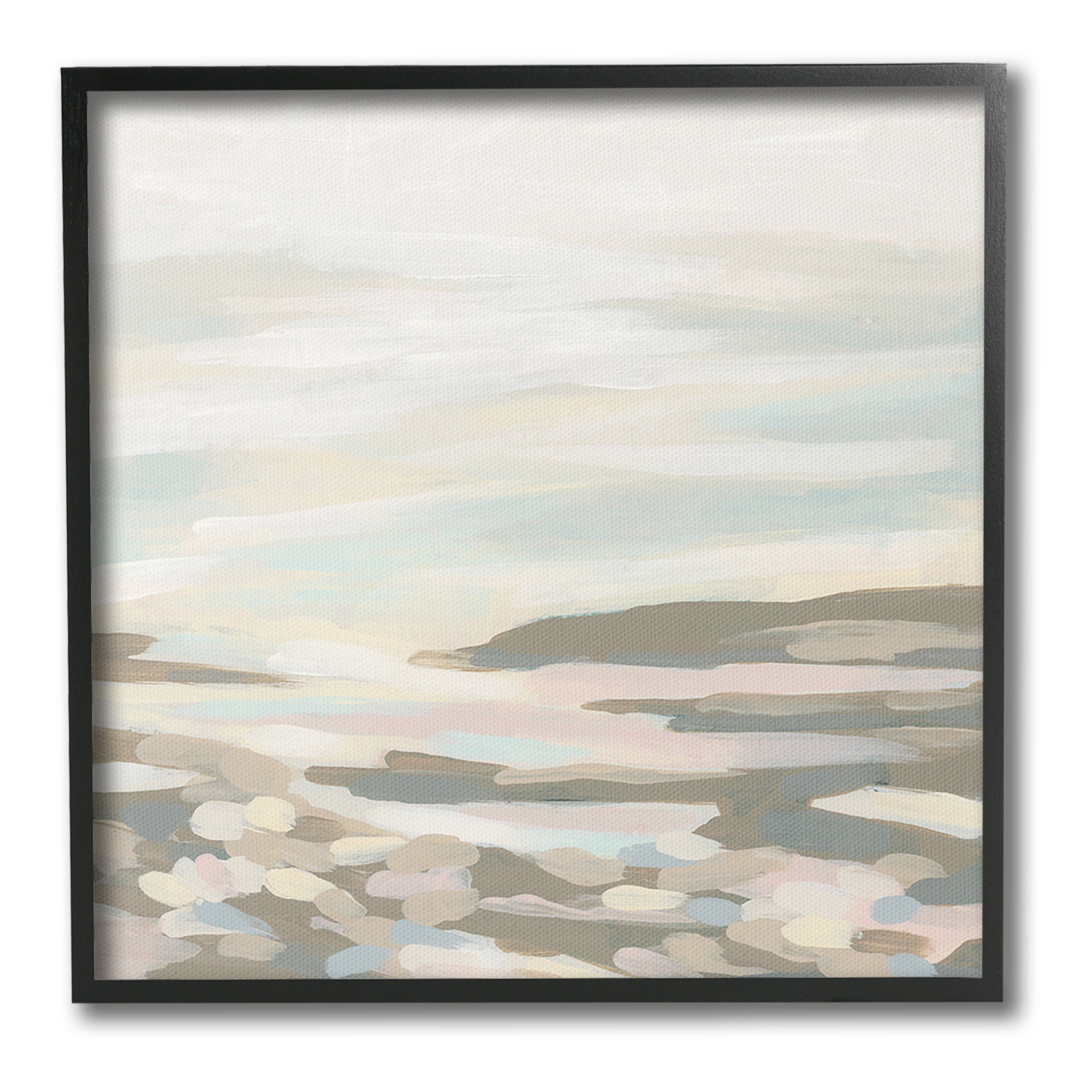 Stupell Industries Abstract Nautical Landscape Landscape Painting Black Framed Art Print Wall Art, 17 x 17