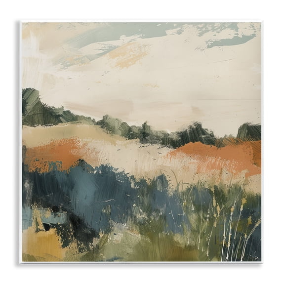 Stupell Industries Abstract Neutral Landscape Landscape & Nature Painting Unframed Art Print Wall Art, 12 x 12