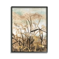 Stupell Industries Abstract Neutral Landscape Landscape Painting Black Framed Art Print Wall Art, 11 x 14