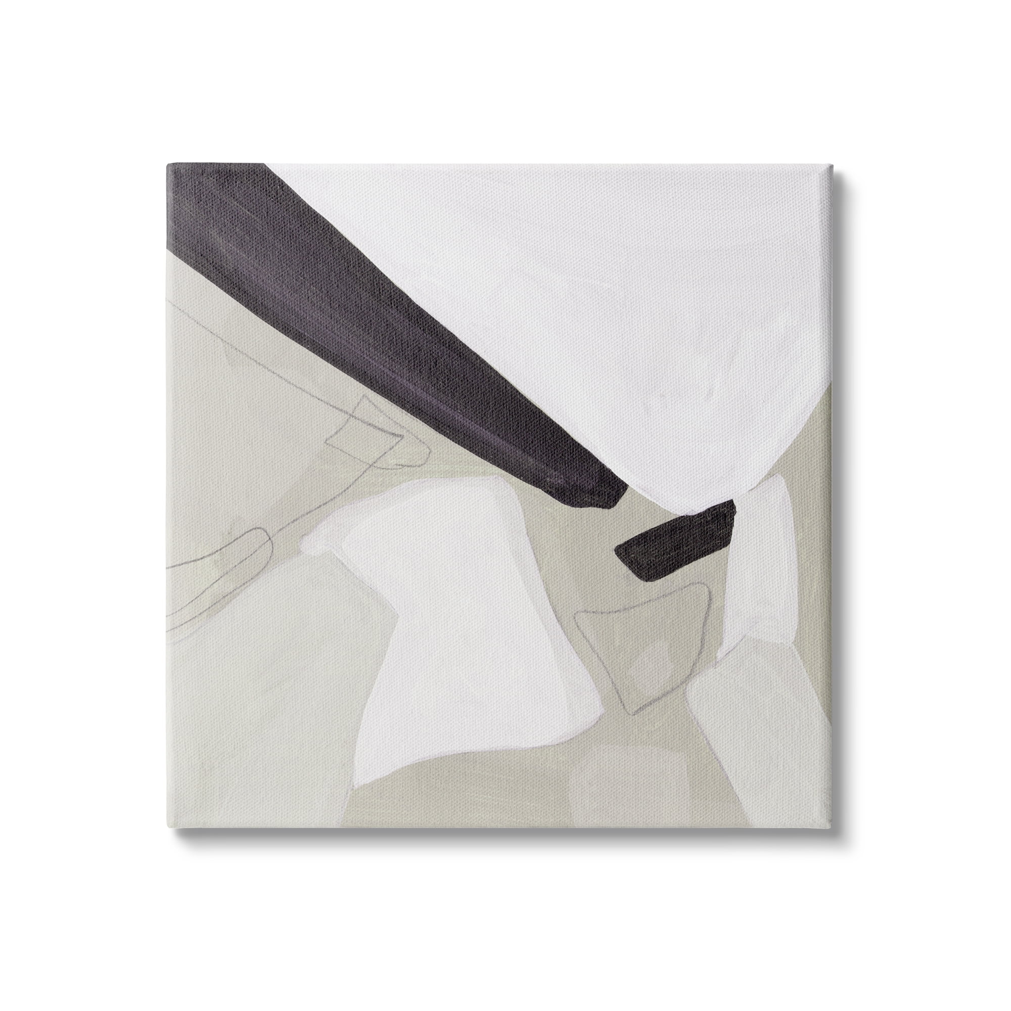 Stupell Industries Abstract Neutral Shapes Black Tan Modern Living Room, 30 x 30, Design by Melissa Wang