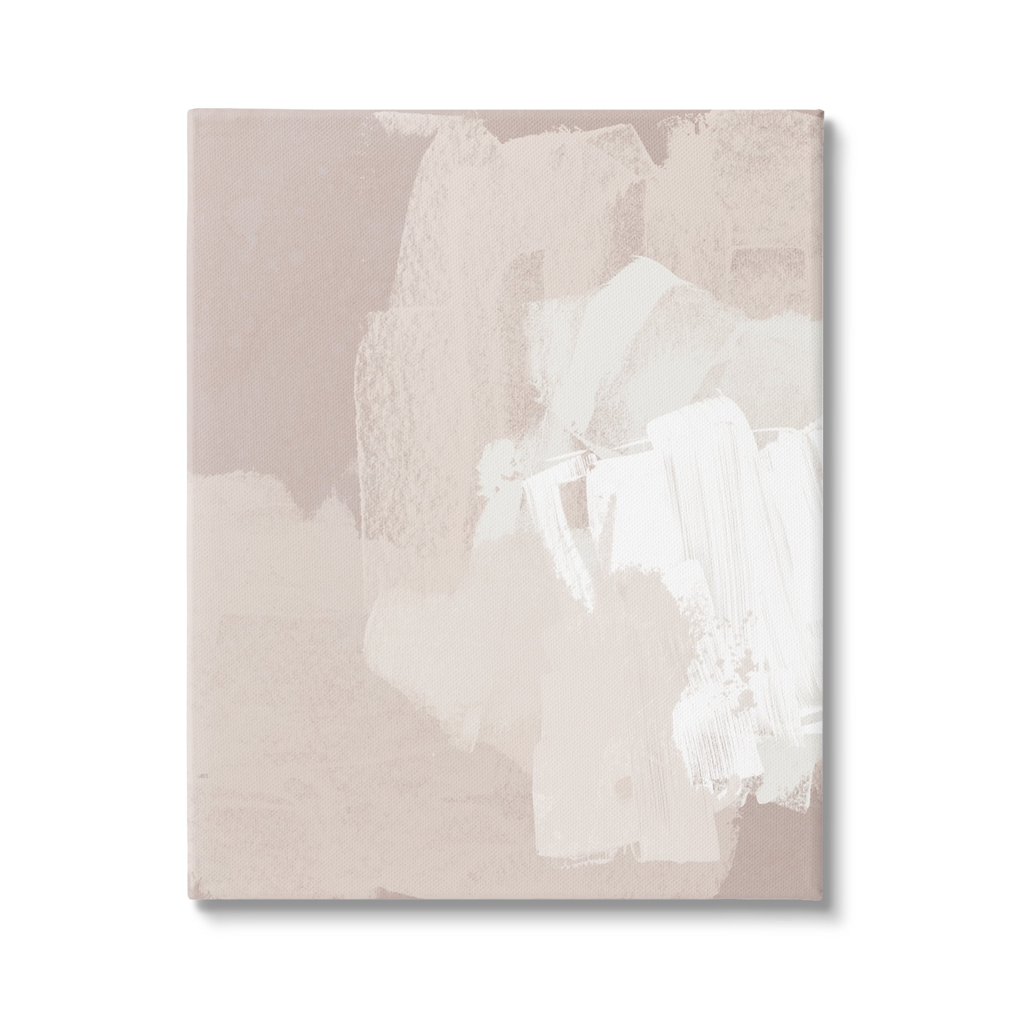 Neutral Tones Beige Abstract Wrapped Canvas Painting, 16 x 20