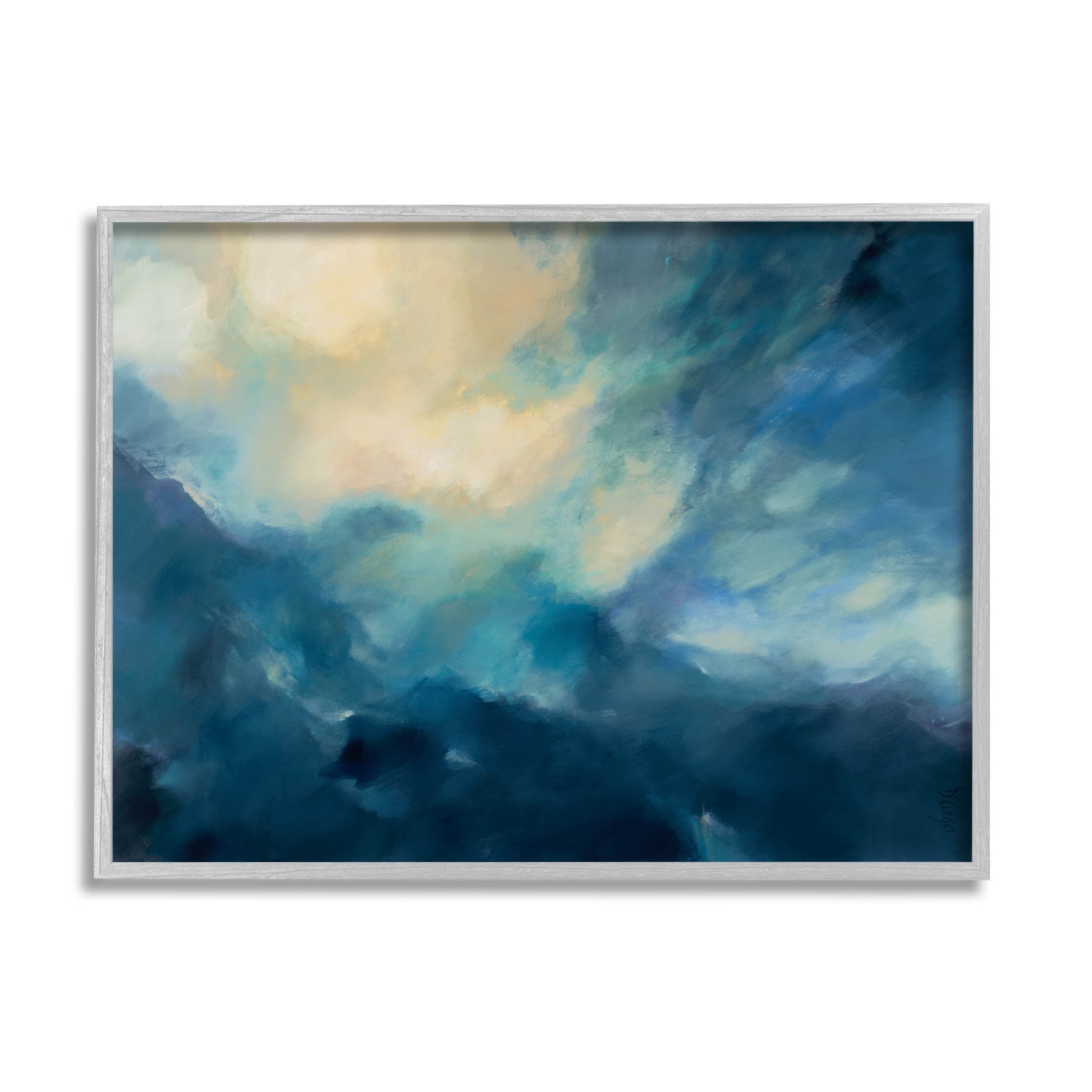 Stupell Industries Abstract Night Sky Scene Graphic Art Gray Framed Art Print Wall Art, Design by Dina D'Argo