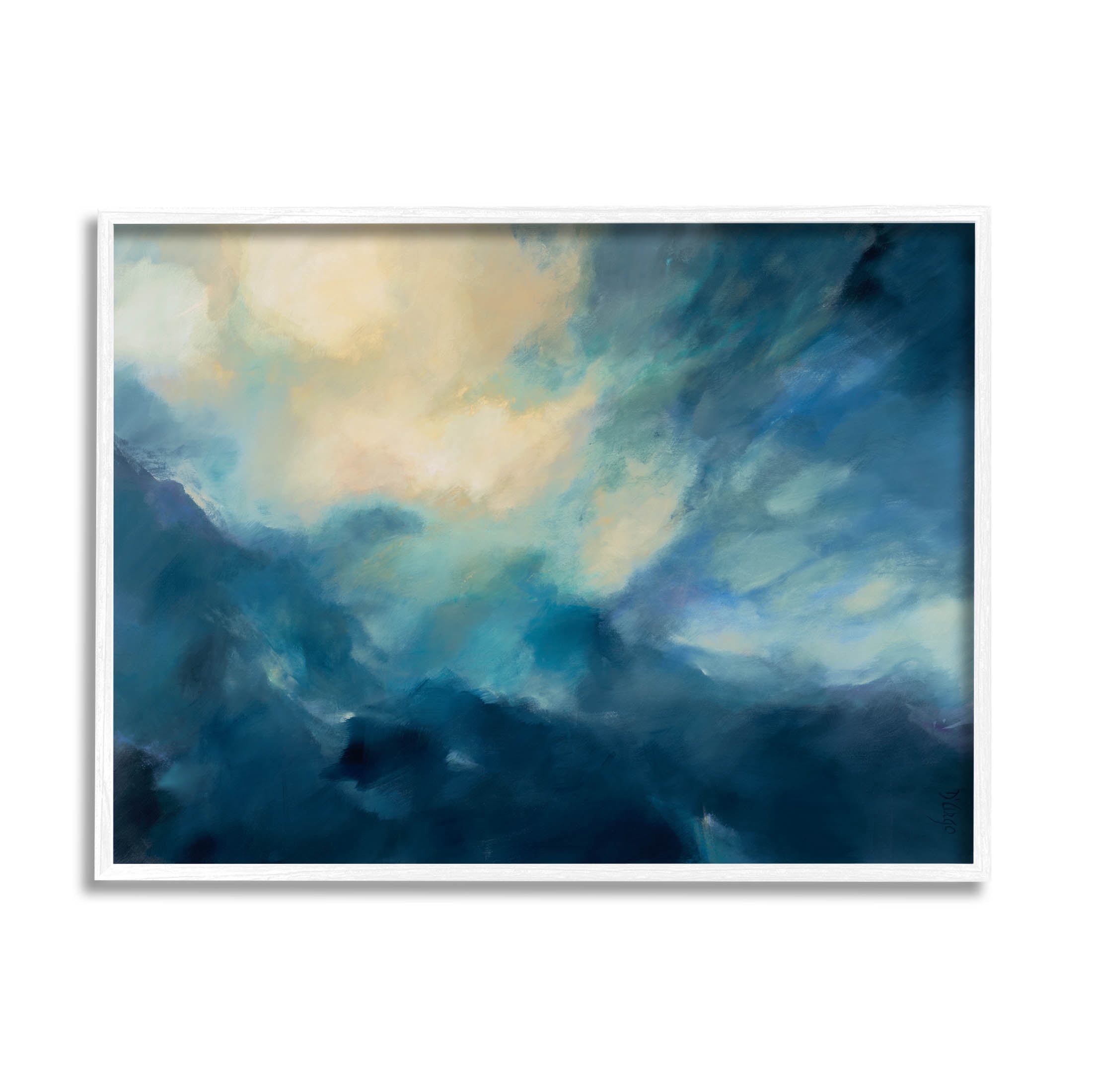 Stupell Industries Abstract Night Sky Scene Graphic Art White Framed Art Print Wall Art, Design by Dina D'Argo