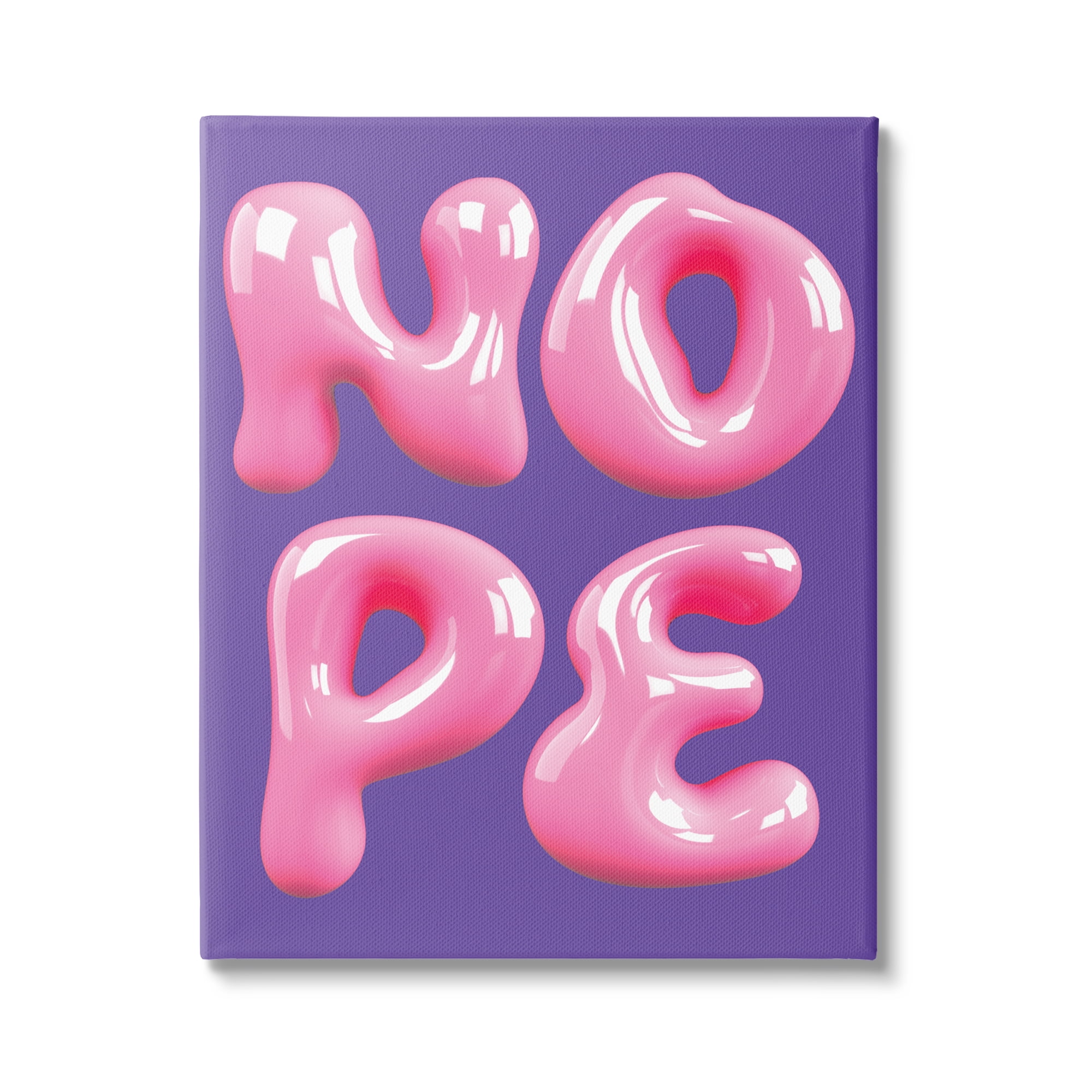 Stupell Industries Abstract Nope Bold Text Typography Painting Gallery Wrapped Canvas Art Print Wall Art, 24 x 30