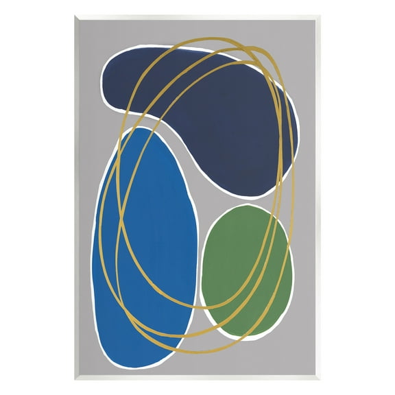 Stupell Industries Abstract Oblong Shapes Abstract Painting Unframed Art Print Wall Art, 10 x 15