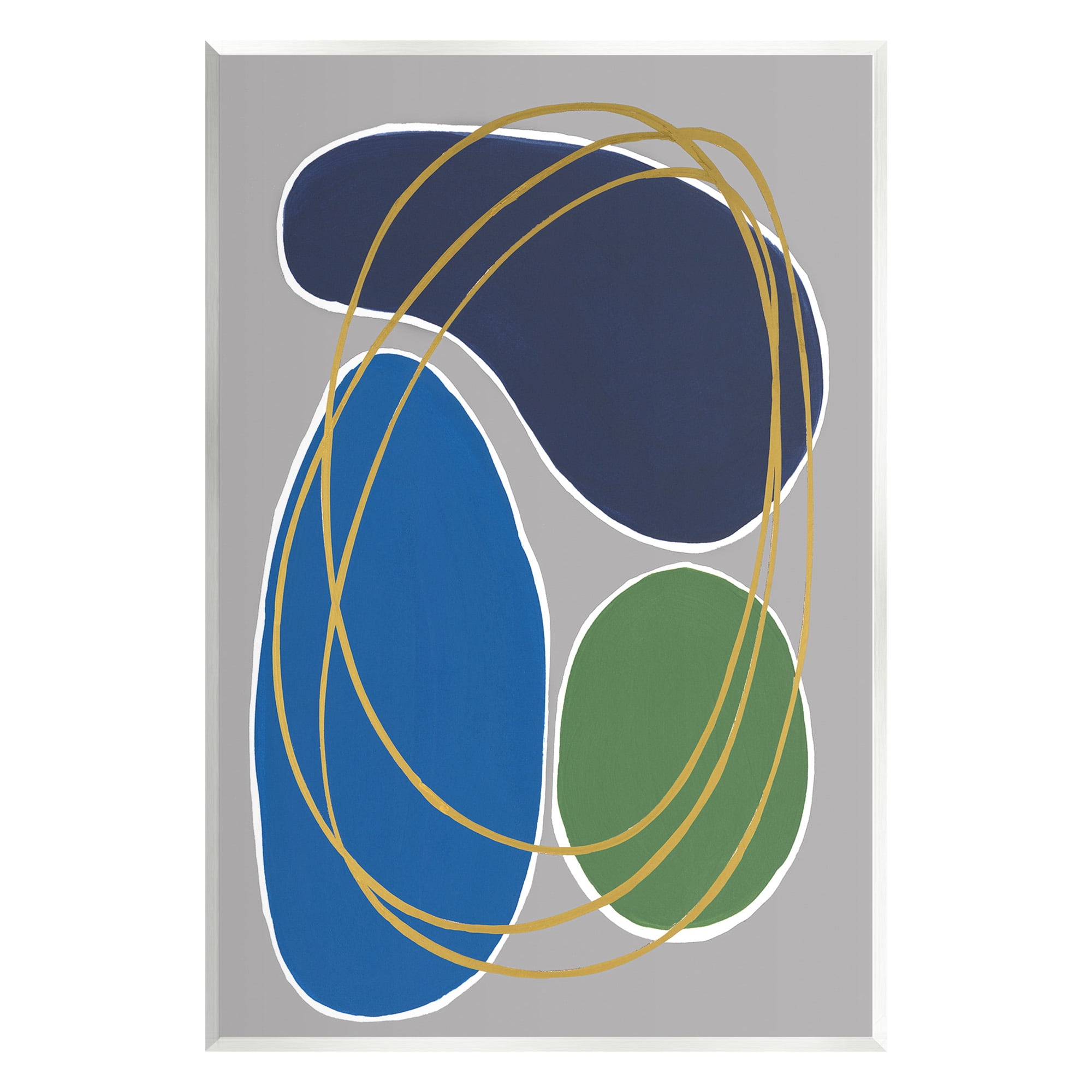 Stupell Industries Abstract Oblong Shapes Abstract Painting Unframed Art Print Wall Art, 13 x 19