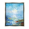 thumbnail image 1 of Stupell Industries Abstract Ocean Bliss Blue Landscape Painting Gray Floater Framed Canvas Art Print Wall Art, 17 x 21, 1 of 10